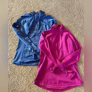 Lot of 2 Calia quarter zip mock neck athleisure tops, size M